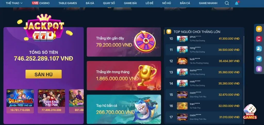 Trò chơi slot tại vn188 bet